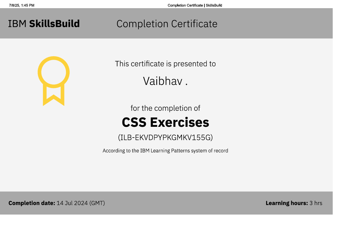 Frontend Certificate